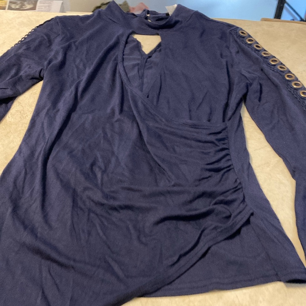 Venus navy blue top